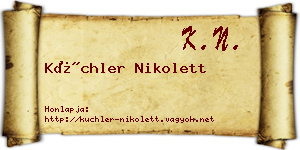 Küchler Nikolett névjegykártya