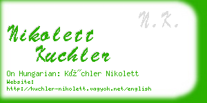 nikolett kuchler business card